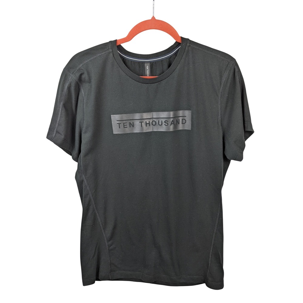 Ten Thousand Durable Logo Tee Mens Medium Black Short Sleeve Training Shirt M